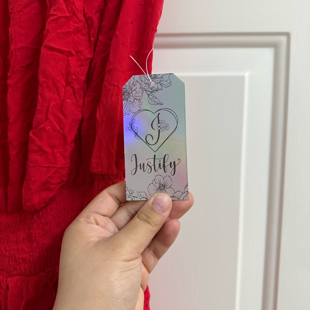 Red Ruffle Romper - Picture 3 of 3